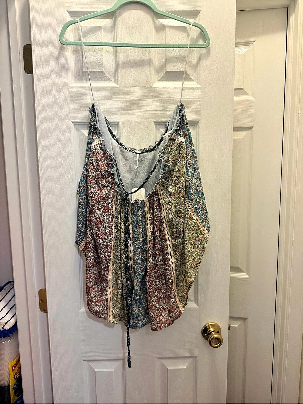 Free People costs printed Swingy Tank Floral in Multicolor NWT